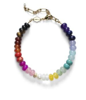Anni Lu Colorful Iris Rainbow Glass Bead Bracelet